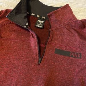 Maroon PINK by Victorias Secret Quarter Zip Jacket
